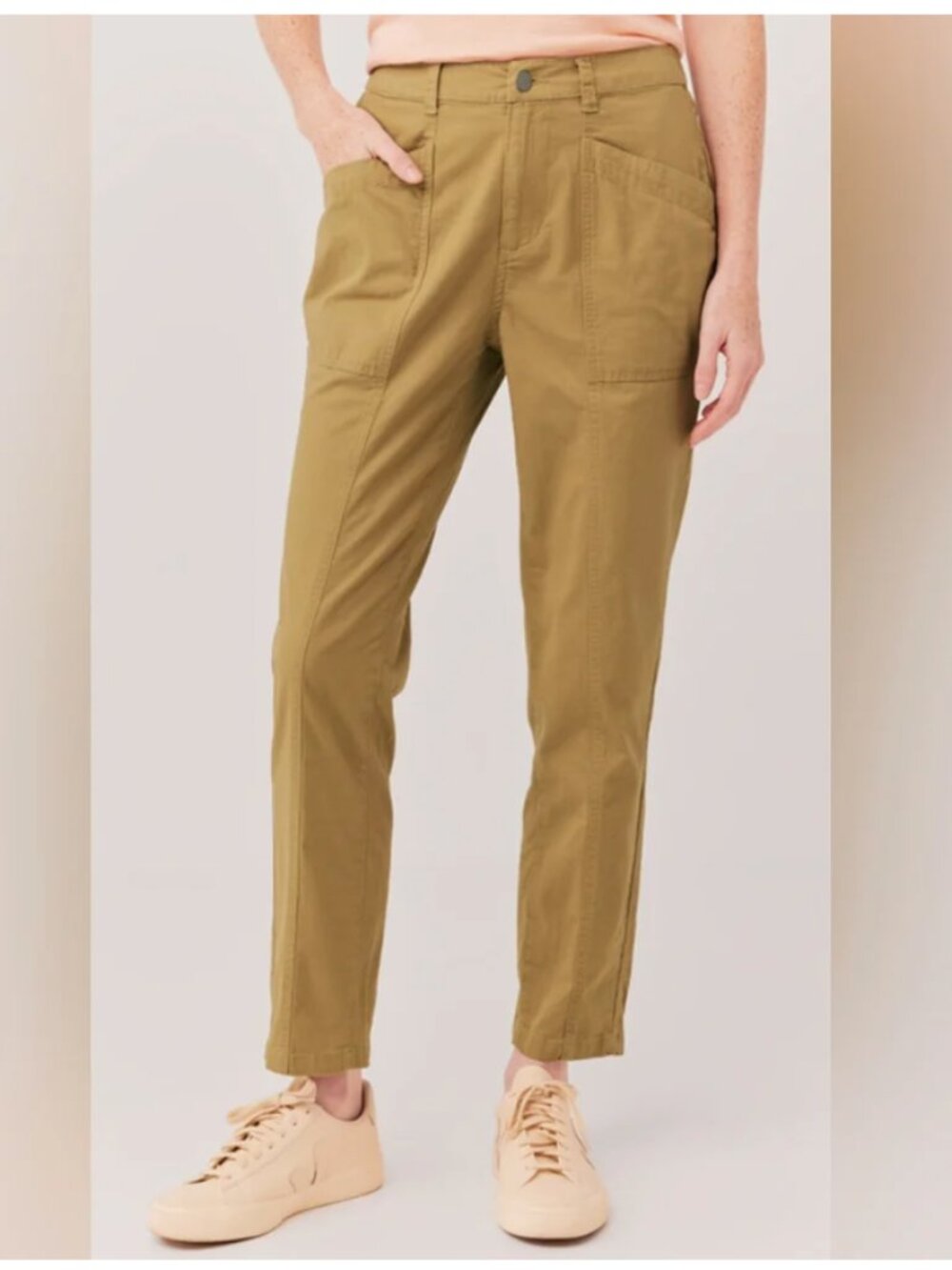 Pact Boulevard Brushed Twill Straight Leg Pant Fennel Khaki Tan Women's XXL